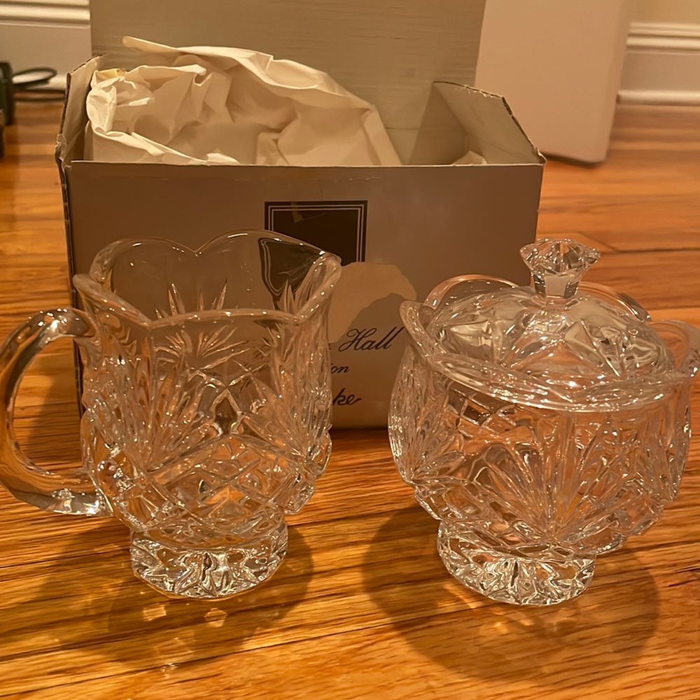 Noritake crystal milk and sugar set